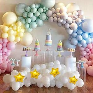 100pcs Macaron Multicolor Balloons.  Cheezstore