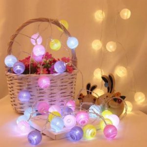 20Pcs Multi-Color Cotton Balls Fairy Lights  Cheezstore
