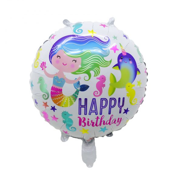 18 Inch Mermaid Birthday Foil Balloon  Cheezstore