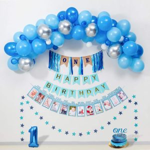 Baby Boy 1st Birthday Decorations BLUE Party Supplies  Cheezstore