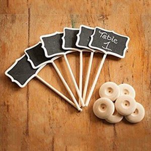 Pack Of 6 Mini Chalkboard Blackboard with Stand for Message Board Signs, Rectangle  Cheezstore