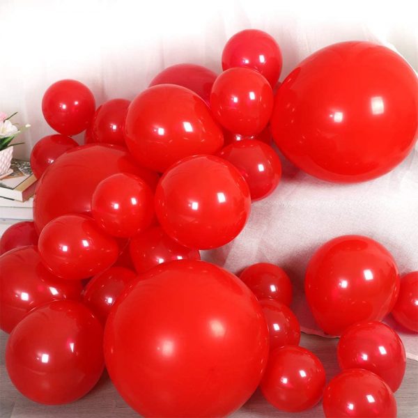 25 Pcs High Quality Red Color Large Latex Balloons – 12″ Inch  Cheezstore