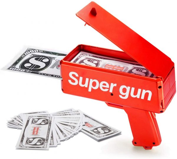Supreme Cash Gun with 100 Dollar Notes  Cheezstore