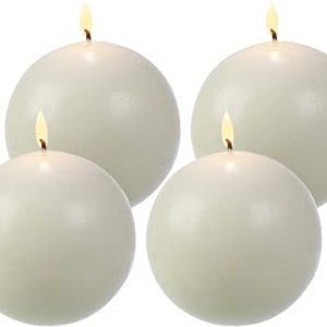 Round-Shaped Diameter Ball White Candles  Cheezstore