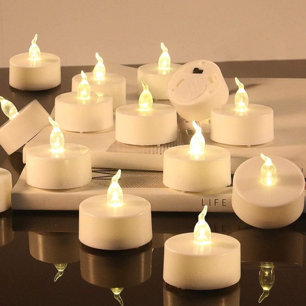 12Pcs Flameless Tealight Candles  Cheezstore