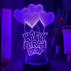 3D ILLUSION LED LAMP FOR BIRTHDAY  Cheezstore
