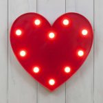 LED Heart Shape Decor Light for Home Party Decor (RED)  Cheezstore