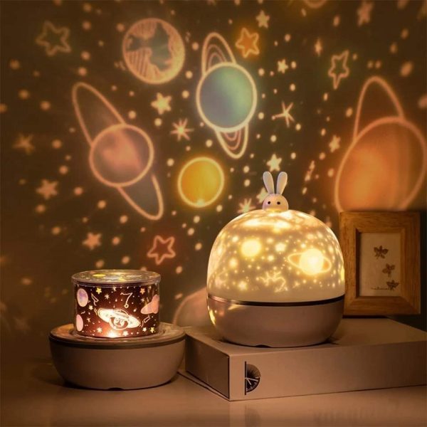 Light Projector LED Projection Lamp 360 Degree Rotation 6 Projection Films for kids  Cheezstore