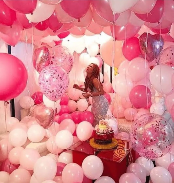 Pink & White Balloons Deal  Cheezstore