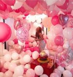 105 Pink & White Balloons Deal.  Cheezstore