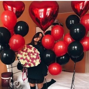 Special Black And Red Balloons Decoration Package.  Cheezstore