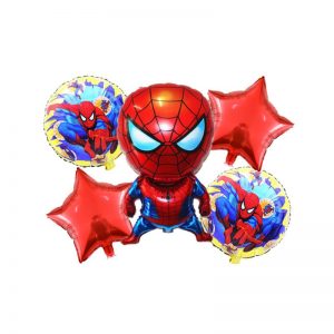 Spider Man Theme Foil Balloons – Pack of 5 Balloons  Cheezstore