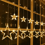 Hanging Stars Premium LED Curtain Fairy String  Cheezstore