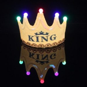 King LED Crown – Happy Birthday Fabric Crown – Yellow Color  Cheezstore