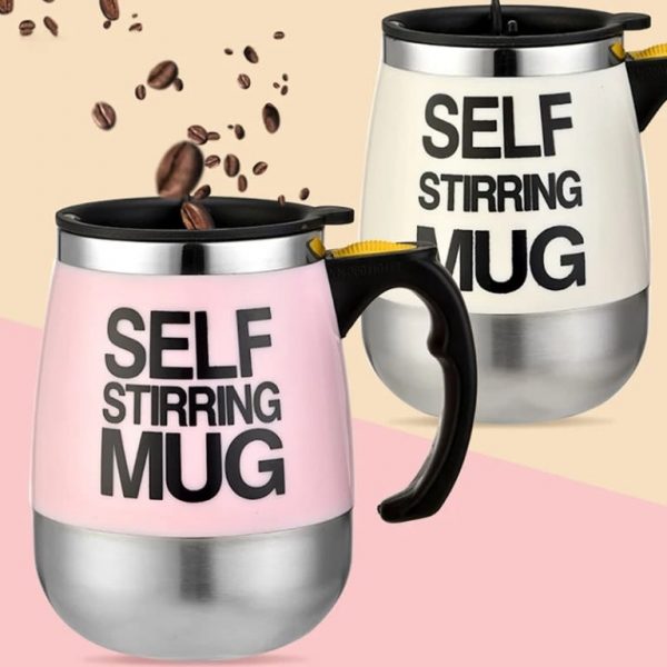 Self Stirring Mug, Stainless Steel Automatic Self Mixing & Spinning Home, Office, Travel Mixer Milk Whisk  Cheezstore