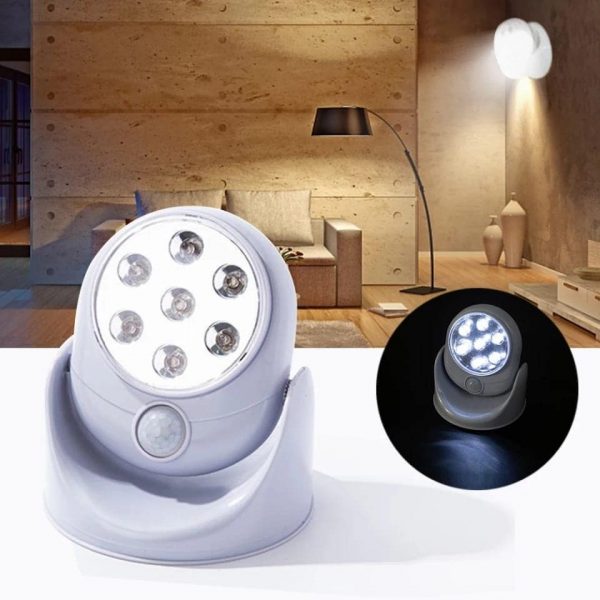 360 Degree Rotation LED Motion Sensor Activated Light Indoor Outdoor Patio Lamp  Cheezstore