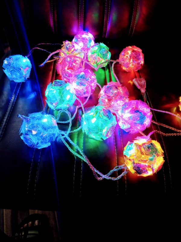 16 pcs Crystal Rose Ball Fairy Lights  Cheezstore