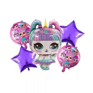 L.O.L. Surprise Doll Theme Foil Balloons – Pack of 5 Balloons  Cheezstore