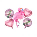 Flamingo Theme Foil Balloons – Pack of 5 Balloons.  Cheezstore