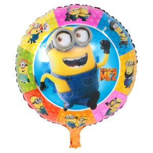 18 Inch Round Shape Minion Foil Balloon  Cheezstore