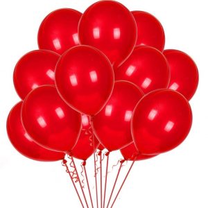 25 Pcs High Quality Red Color Large Latex Balloons – 12″ Inch  Cheezstore