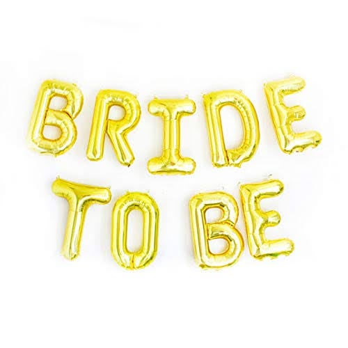 Bride To Be Foil Balloons Golden Color.  Cheezstore
