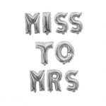 Miss to Mrs Foil Balloons In Silver Color  Cheezstore