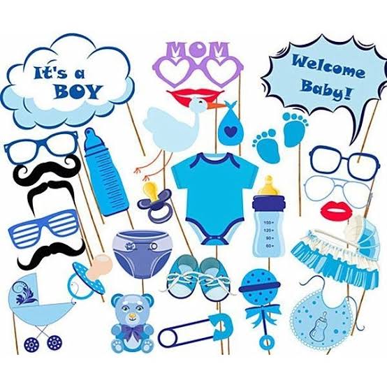 Baby Shower Decorations, It’s A Boy Baby Shower Party Photo Booth Props Kits on Sticks  Cheezstore