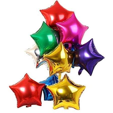 PACK OF 12 STAR SHAPED FOIL BALLOONS.  Cheezstore