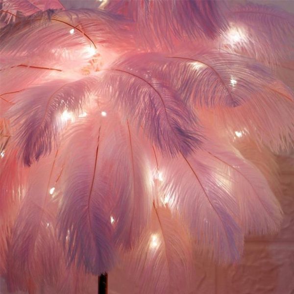 Orignal Silk Feathers LED Decorative Lamp  Cheezstore