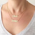 Custom Double Layered Name Necklaces  Cheezstore