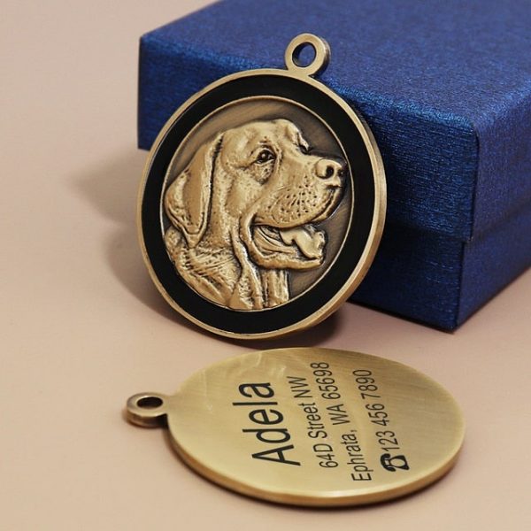 Personalized Dog ID Tag Engraved Pet Dog Tags Collar Accessories Custom Puppy Cat Name Tags For Dogs Necklaces Pendants  Cheezstore