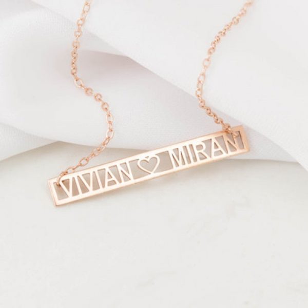 Personalized Hollow Names Necklaces  Cheezstore
