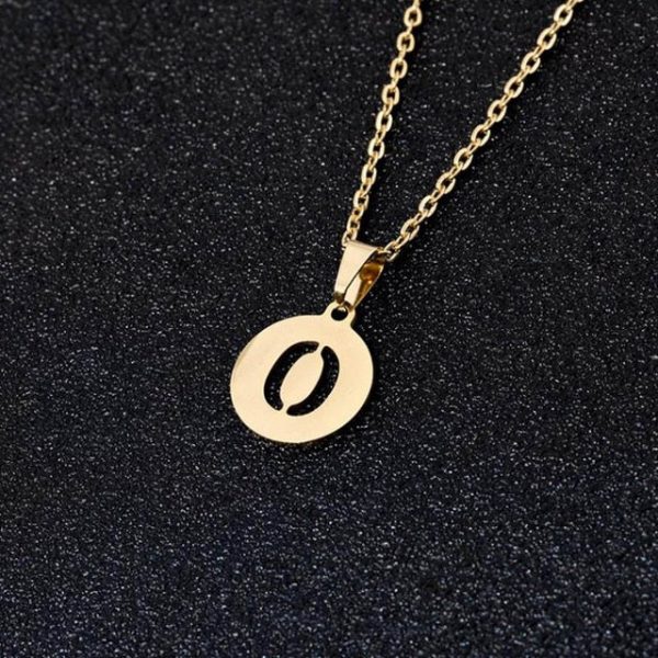 2021 New Gold Hollow Letter Necklace for Women Stainless Steel Initial Alphabet Pendant Chain Necklaces Choker Name  Cheezstore
