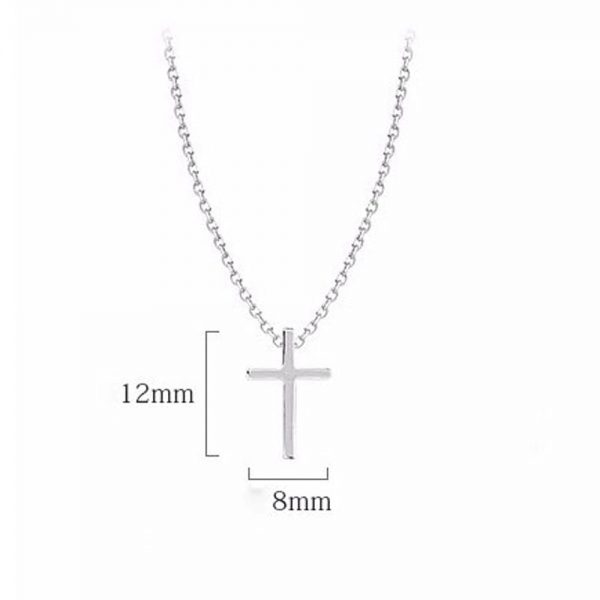1pc Women Cross Pendant Necklace Fashion Chain Necklace Jewelry Simple Tiny Chain Choker Necklaces Female Accessories  Cheezstore