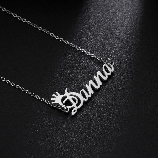 Personalized Necklace For Women Customizable Name Choker Stainless Steel Nameplate Handwriting Jewelry  Cheezstore