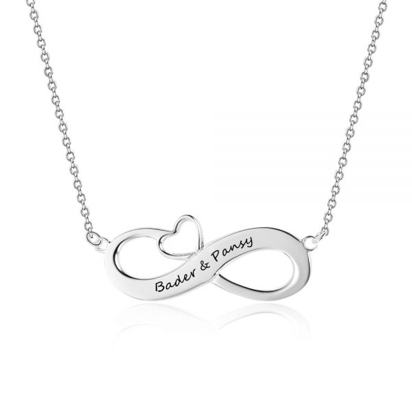 Customized Name Infinity Love Necklaces Pendants Women Personalized Engrave 2 Name Choker Necklace Anniversary Gift for Women  Cheezstore