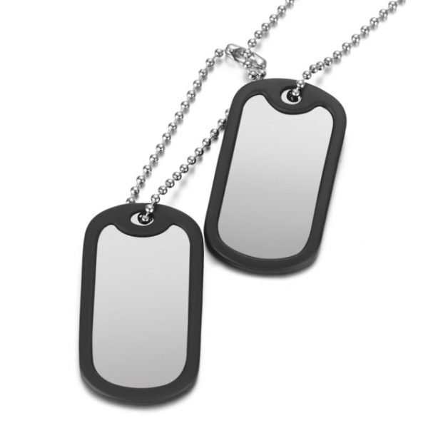 Personalized Stainless Steel Dog Army Tag Custom Engraved Name ID Photo Pendants Necklace Long Chain Military Style Jewelry DIY  Cheezstore