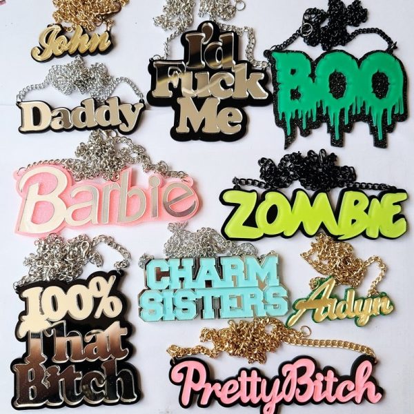 Customized Laser cut Name Necklace  Cheezstore