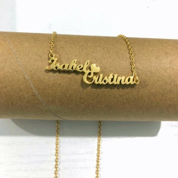 Personalized Double Name Necklace  Cheezstore