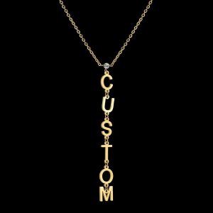 Personalized Romantic Name Necklace Separate Letters Stainless Steel Necklace With Diamond Choker For Girls New Collection  Cheezstore