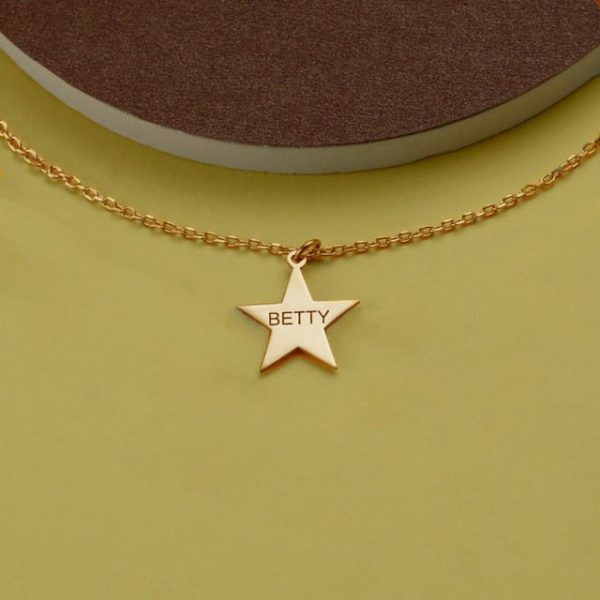 Women Star Necklace Engraved Initials Stainless Steel Gift For Women Personalized Jewelry Gift Collar  Cheezstore