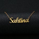 Gold Silver Color Personalized Custom Name Pendant Necklace Customized Cursive Nameplate Necklace Women Handmade Birthday Gift  Cheezstore